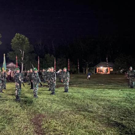 Upacara Penyambutan Peleton Beranting YWPJ Dalam Rangka Hari Juang Infanteri Ke-75